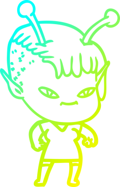 Bir insan tarafından çizilmiş, soğuk bir çizgi roman çizimi.