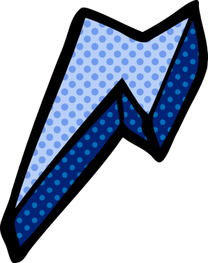 Bir insan tarafından çizilmiş karalama dekoratif yıldırım