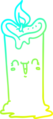 Bir insan tarafından çizilmiş bir çizgi çizgi filmin soğuk gradyan çizimi.