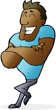 Bir insan tarafından çizilmiş kaslı adam.