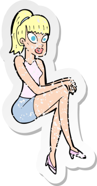 Bir insan tarafından çizilmiş bir karikatürün gerilimli çıkartması.