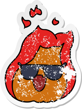 Bir insan tarafından çekilen gölgelerde el yapımı çizgi film kawaii alevleri.