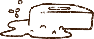 Köpüren Sabun Kömürü Bir insan tarafından çizilmiş