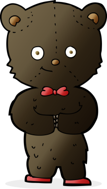 Bir insan tarafından çizilmiş küçük sevimli bir ayı.