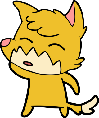 bir insan tarafından çizilmiş tilki çizgi filmi