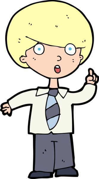 Bir insan tarafından çizilen soruyu cevaplayan karikatür okulu çocuğu.