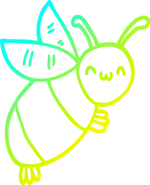 Bir insan tarafından çizilmiş bir çizgi filmin soğuk gradyan çizimi