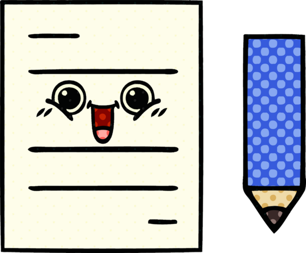 bir insan tarafından çizilmiş bir test kağıdının çizgi roman tarzı karikatürü