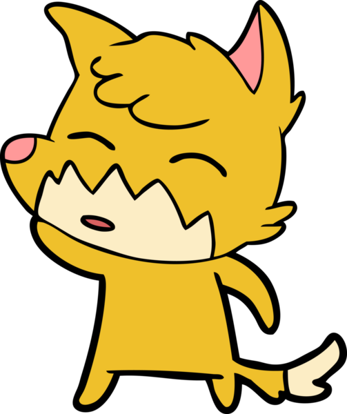 bir insan tarafından çizilmiş tilki çizgi filmi