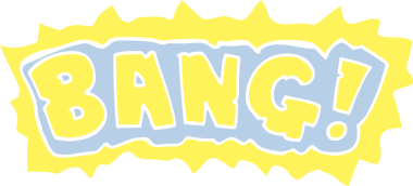 Bir insan tarafından çizilmiş karalama kelime bang