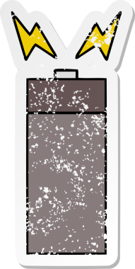 Bir insan tarafından çizilmiş eski bir karikatür şarjının sıkıntılı çıkartması.