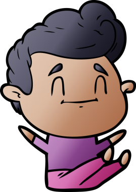 Bir insan tarafından çizilmiş mutlu çizgi film adamı.