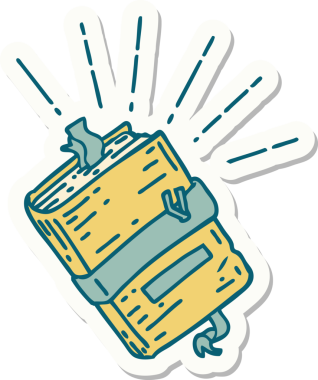 Bir insan tarafından çizilmiş dövme stili eski bir defter.