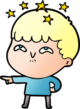 çizgi film bir insan tarafından çizilmiş hayret verici çocuk.