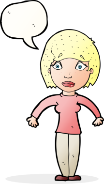 Bir insan tarafından çizilmiş konuşma balonlu bir karikatür.