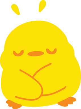 Bir insan tarafından çizilmiş sevimli yavru kuş.