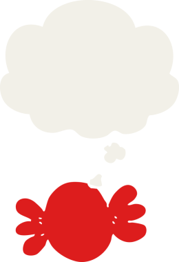 insan tarafından çizilmiş düşünce baloncuklu çizgi film.