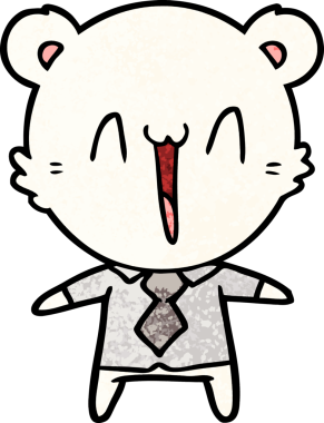 Bir insan tarafından çizilmiş kutup ayısı karikatürü