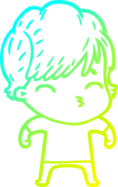 Bir insan tarafından çizilmiş bir karikatür kadın çizimi