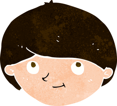 Bir insan tarafından çizilmiş mutlu bir adam.