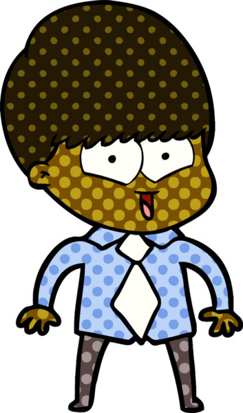 Bir insan tarafından çizilmiş mutlu çocuk çizgi filmi.