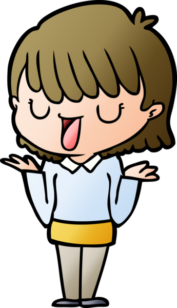 Bir insan tarafından çizilmiş karikatür kadın.