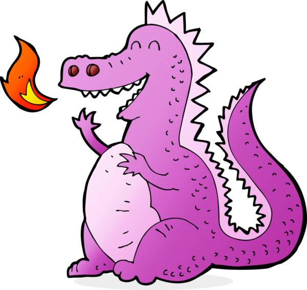 Bir insan tarafından çizilmiş ateş püskürten ejderha.