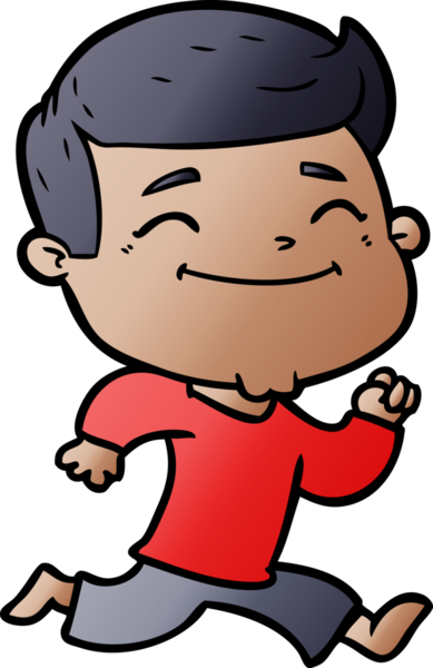 Bir insan tarafından çizilen mutlu çizgi film adamı.