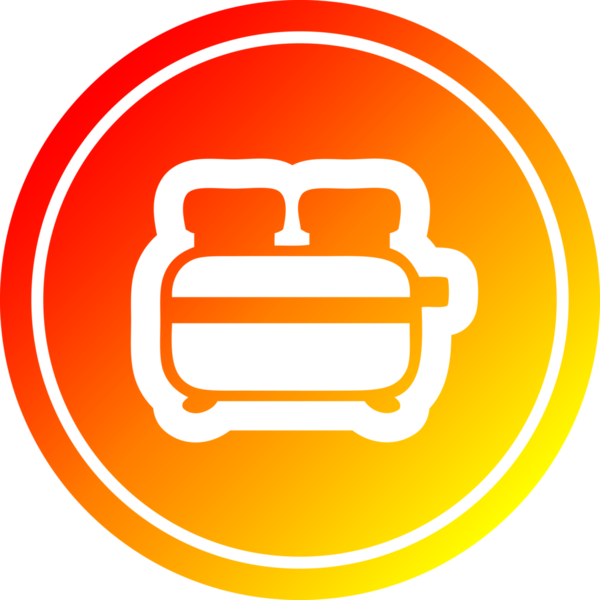 Bir insan tarafından çizilmiş sıcak gradyan bir tost simgesi.