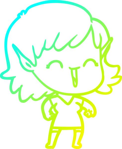 Bir insan tarafından çizilmiş soğuk gradyan çizgi çizimi.