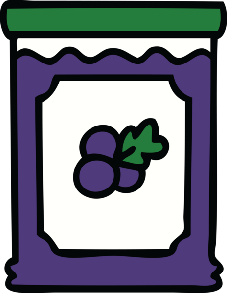 Bir insan tarafından çizilmiş el çizimi yabanmersini reçeli.