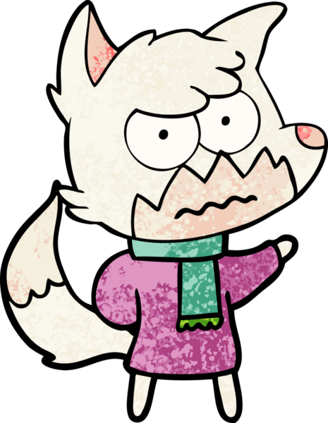 Bir insan tarafından çizilmiş bir tilki.