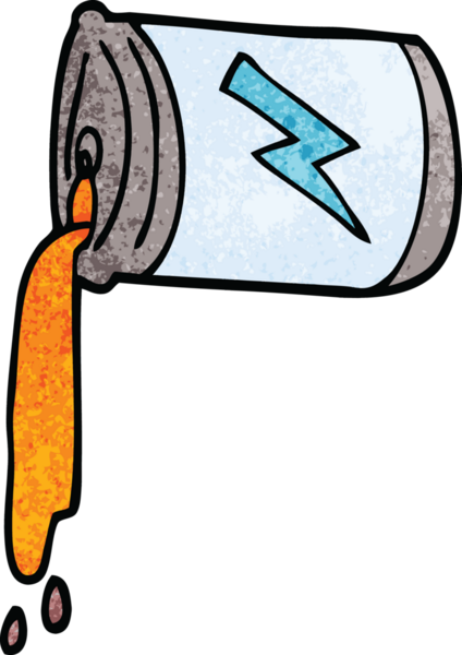 Bir insan tarafından çizilmiş sağlıksız bir içecek.