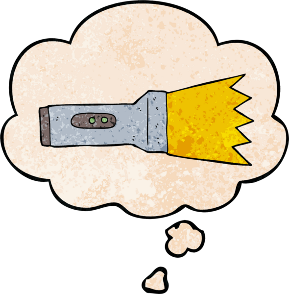 Düşünce baloncuklu çizgi film meşalesi bir insan tarafından çizilmiş grunge desen tarzı