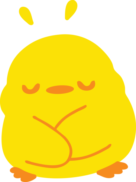 Bir insan tarafından çizilmiş sevimli yavru kuş.