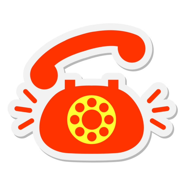 Bir insan tarafından çizilmiş telefon etiketi.