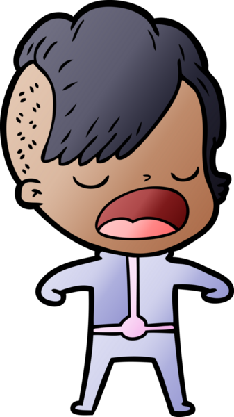 Bir insan tarafından çizilmiş havalı hippi kız çizgi filmi.