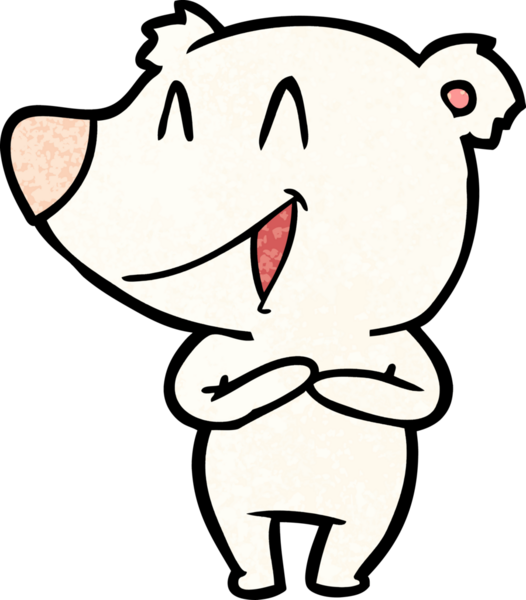 Bir insan tarafından çizilmiş kutup ayısı karikatürü