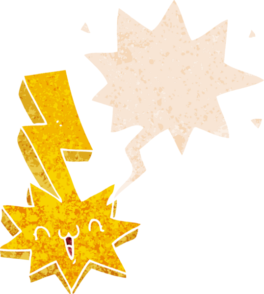 grunge 'da konuşma baloncuğu olan karikatür yıldırımı bir insan tarafından çizilmiş tedirgin geçmiş dokular.