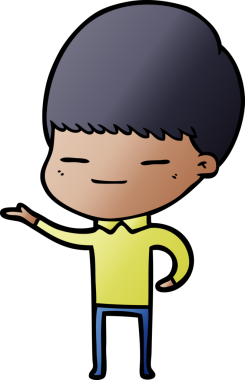 Bir insan tarafından çizilmiş kendini beğenmiş bir çocuk.