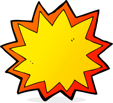 bir insan tarafından çizilen çizgi film patlaması