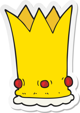 Bir insan tarafından çizilmiş bir karikatür tacı.