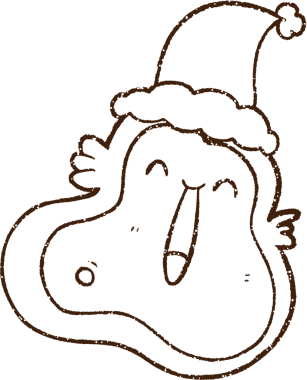 Bir insan tarafından çizilmiş Noel Virüsü Kömürü