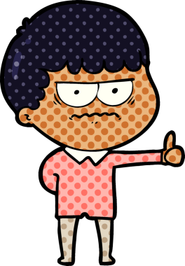 Bir insan tarafından çizilmiş rahatsız bir adam.