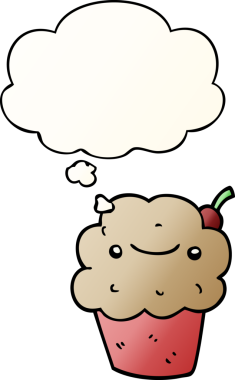 Düşünce baloncuklu çizgi film keki bir insan tarafından çizilmiş.