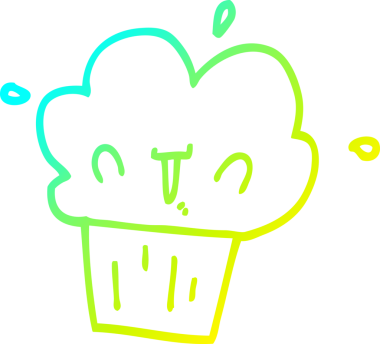 Soğuk gradyan çizgisi bir insan tarafından çizilmiş bir kek.