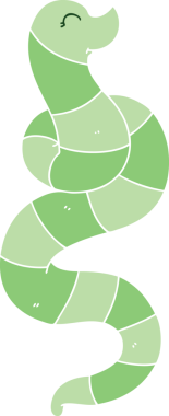 Bir insan tarafından çizilmiş tuhaf çizgi film yılanı.