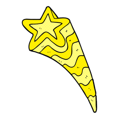 Bir insan tarafından çizilmiş serbest çizim çizgi film yıldızı.