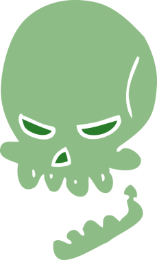 Bir insan tarafından çizilmiş cadılar bayramı kafatası karalaması.