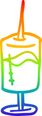 Bir insan tarafından çizilmiş bir iğnenin çizgi çizgi çizimi.